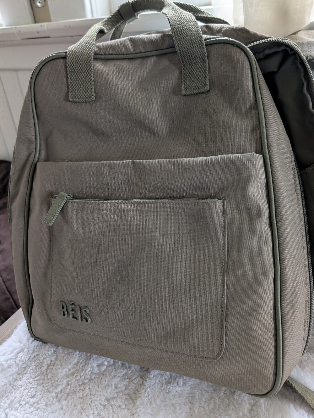 BEIS Men's Travel Backpack – Olive Green